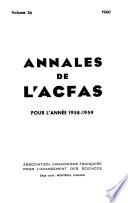 Annales de l'ACFAS.