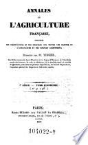 Annales de l'agriculture francoise. Red. par ... Tessier
