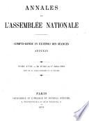 Annales de l'Assemblée nationale