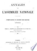 Annales de l'assemblée nationale