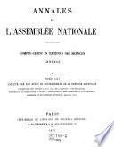 Annales de l'assemblée nationale