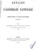 Annales de l'Assemblée nationale