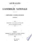 Annales de l'assemblée nationale