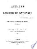 Annales de l'Assemblée nationale