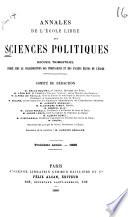 Annales de l'Ecole libre des sciences politiques