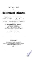 Annales de l'électricité médicale