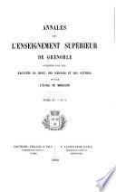 Annales de l'enseignement supérieur de Grenoble