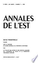 Annales de l'Est