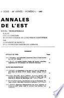 Annales de l'Est
