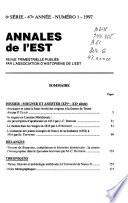 Annales de l'Est