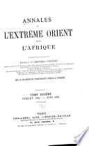 Annales de l'Extrême Orient et de l'Afrique