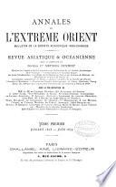Annales de l'Extrême Orient et de l'Afrique