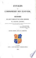 Annales de l'imprimerie des Elsevier