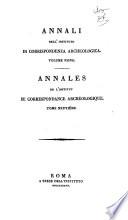 Annales de l'Institut de Correspondance Archéologique