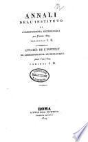 Annales de l'Institut de Correspondance Archéologique