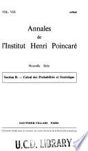 Annales de l'Institut Henri Poincaré