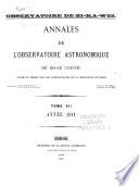 Annales de l'Observatoire astronomique de Zô-sè (Chine)