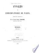 Annales de l'Observatoire de Paris