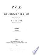 Annales de l'Observatoire de Paris