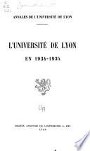 Annales de l'Université de Lyon