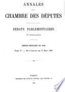Annales de la Chambre des députés
