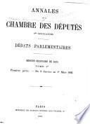 Annales de la Chambre des députés