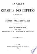 Annales de la Chambre des députés