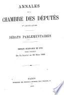 Annales de la Chambre des députés