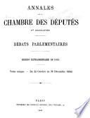 Annales de la Chambre des députés