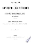 Annales de la Chambre des députés