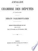 Annales de la Chambre des députés