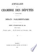 Annales de la Chambre des députés