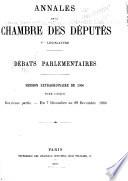 Annales de la Chambre des députés