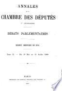 Annales de la Chambre des députés