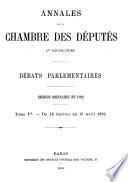 Annales de la Chambre des députés