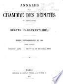 Annales de la Chambre des députés