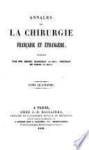 Annales de la chirurgie française et étrangère