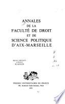 Annales de la Faculté de droit et de science politique d'Aix-Marseille