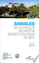 Annales de la faculté de droit et science politique de Nice