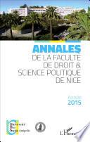 Annales de la faculté de droit et science politique de Nice