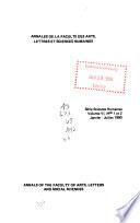 Annales de la Faculté des arts, lettres et sciences humaines