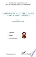 Annales de la Faculté des Lettres et des Sciences Humaines, n°4 - Deuxième semestre 2010