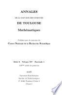 Annales de la faculté des sciences de Toulouse