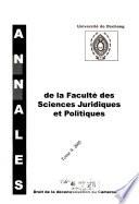 Annales de la Faculté des sciences juridiques et politiques
