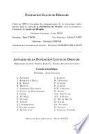 Annales de la Fondation Louis de Broglie