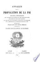 Annales de la propagation de la foi