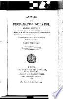 Annales de la propagation de la foi