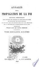 Annales de la propagation de la foi