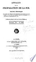 Annales de la propagation de la foi
