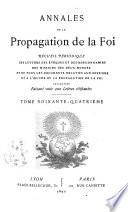 Annales de la propagation de la foi